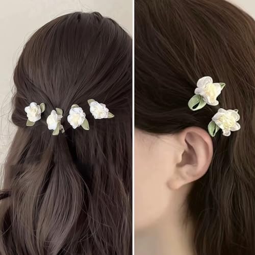 UPSTORE 12 Pcs Jasmine Flower Hair Clips Alligator Barrettes for Women