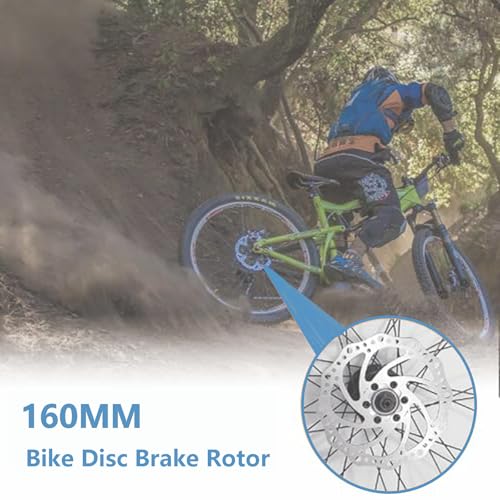 160mm Brake Disc, Stainless Steel Rotor for Bicycle Brakes, Ideal for Road and Mountain Bikes Cycling
