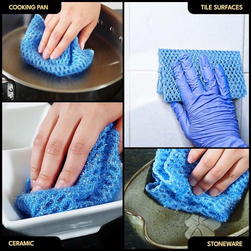 The Crown Choice Non-Scratch Dish Scrubber Sponge - 10x10 Inches