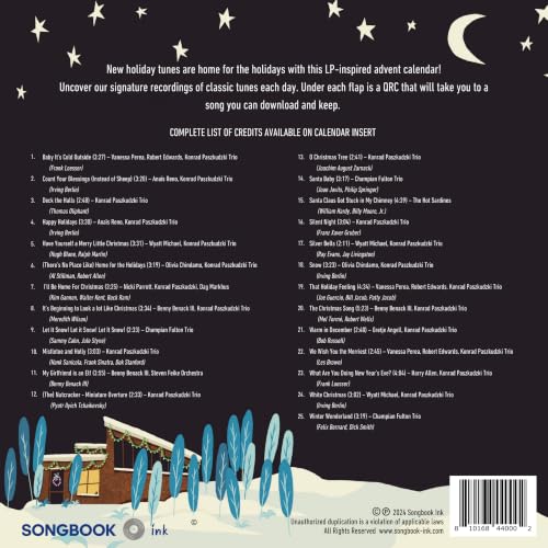 Music Advent Calendar Digital Download - Vintage Holiday Songs for Adults