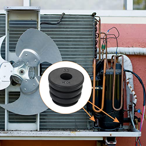 PATIKIL 1.2x1 Inch Rubber Mounts for Vibration-Reducing Air Conditioner & Refrigerator Feet, 3 Pack