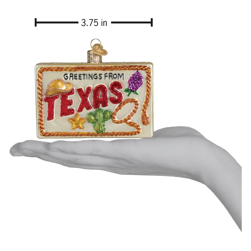 Texas Postcard Glass Ornament - Handcrafted Holiday Decor for Christmas Tree