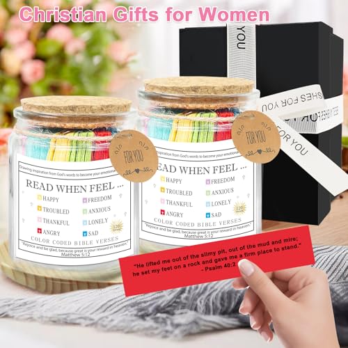 Bible Verse Jar for Emotions - Christian Inspirational Gift for Women & Mom