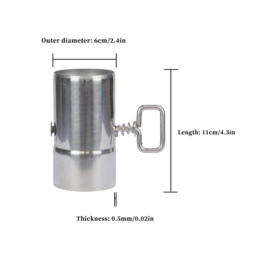 FireHiking Stove Pipe with Damper 2.36 inch Control Stainless Steel Chimney Pipe for Vent Smoke & Exhaust
