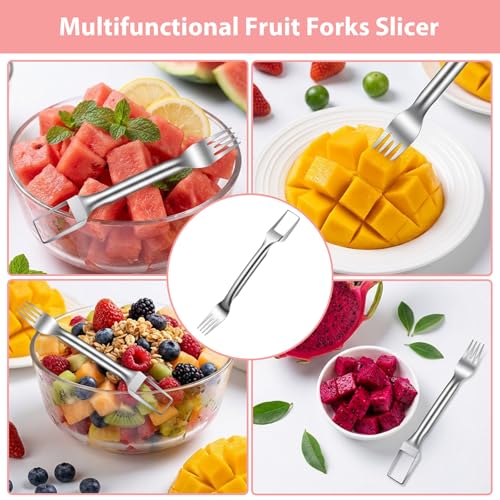 2-in-1 Stainless Steel Watermelon Cutter & Fork Tool