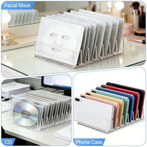 7-Slot Acrylic Eyeshadow Palette Organizer - 2 Pack