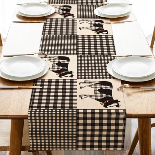 Buffalo Plaid Table Runner, 13x72 Inches - Farmhouse Decor