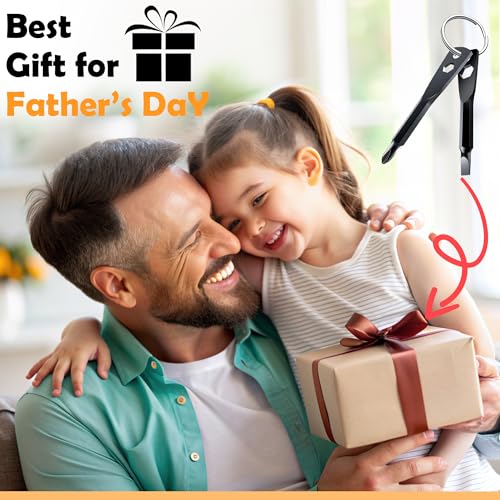 4-in-1 Keychain Screwdriver Gifts for Men Who Have Everything Stocking Stuffers for Adults Christmas Teens Dad Him Husband Ideas Boyfriend Father Tools Bit with Phillips, Slotted and Hex Wrench