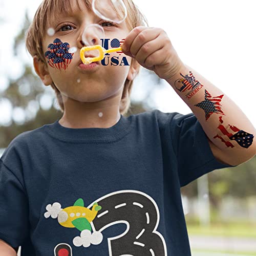 Hohamn 4th of July Patriotic Temporary Tattoos - 20 Sheets American Flag Party Favors