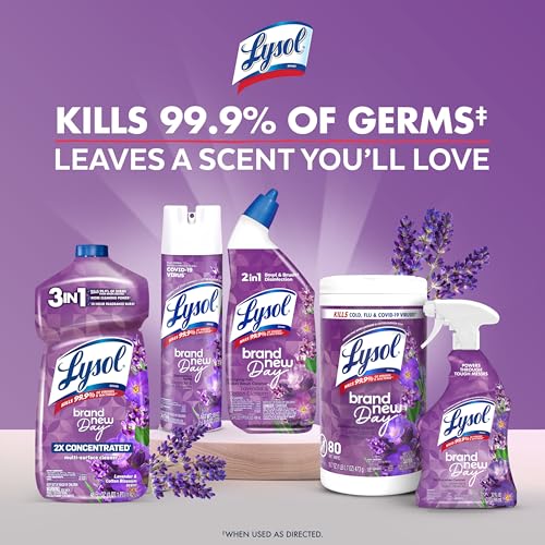 Lysol Clinging Gel Toilet Bowl Cleaner Lavender & Cotton Blossom 24 oz Pack of 2