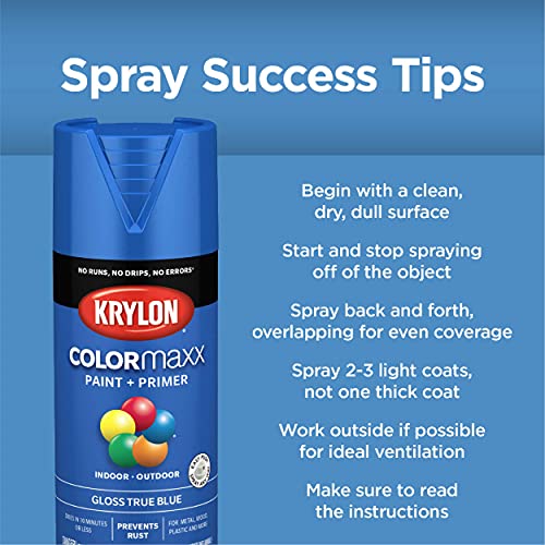 Krylon COLORmaxx Primer Spray Paint, Gray, 12 oz. Cans (Pack of 2)
