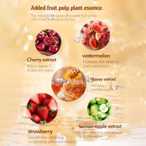 Hydrating Sleeping Lip Mask and Balm 4-Pack with Honey Pot Design