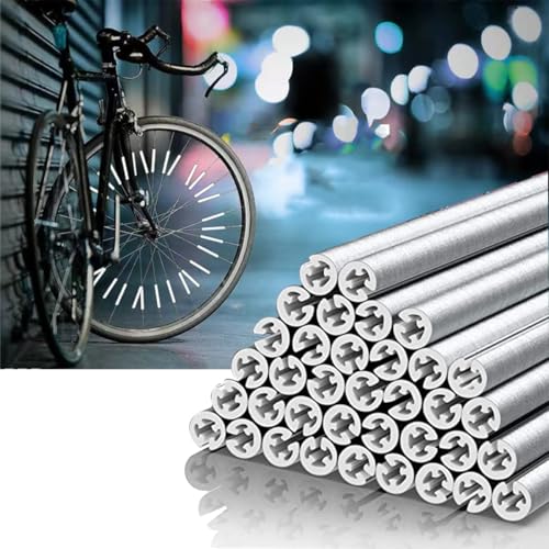 72 Pcs 3M Spoke Reflectors for Bicycles, 360¡Æ Visibility Bike Spoke Reflectors, Bike Wheel Reflector Tube, Bike Spoke Skins, Waterproof Warning Spoke Lights Covers for Night Cycling Riding