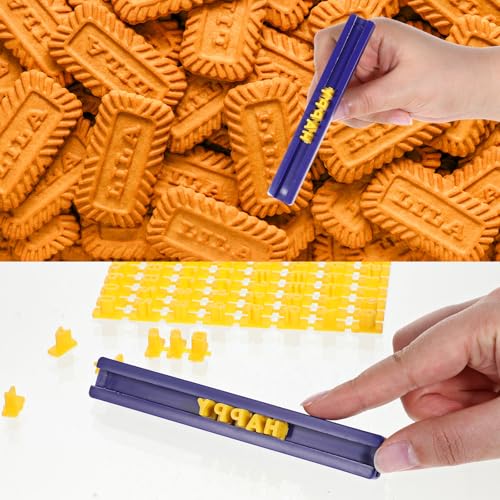 Custom Cookie Stamp Set - 144 Pcs Alphabet & Number Kit