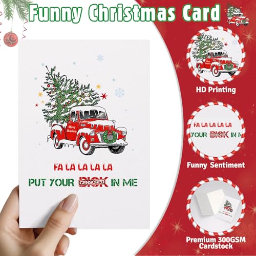 Funny Christmas Card for Boyfriend - Humorous Holiday Card with Envelope