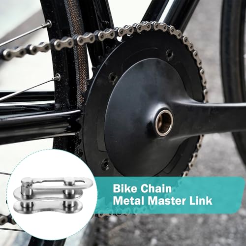 30 Set Bike Chain Master Link, Single Speed Bicycle Missing Link Bike Chain Link Connectors Repair Parts for Mountain Bike BMX Bike Motorcycles (Silver)