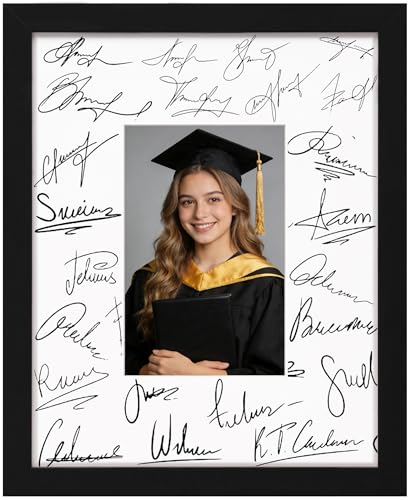 eletecpro 8x10 Signable Picture Frame, Black Signature Guest Book Photo Frame