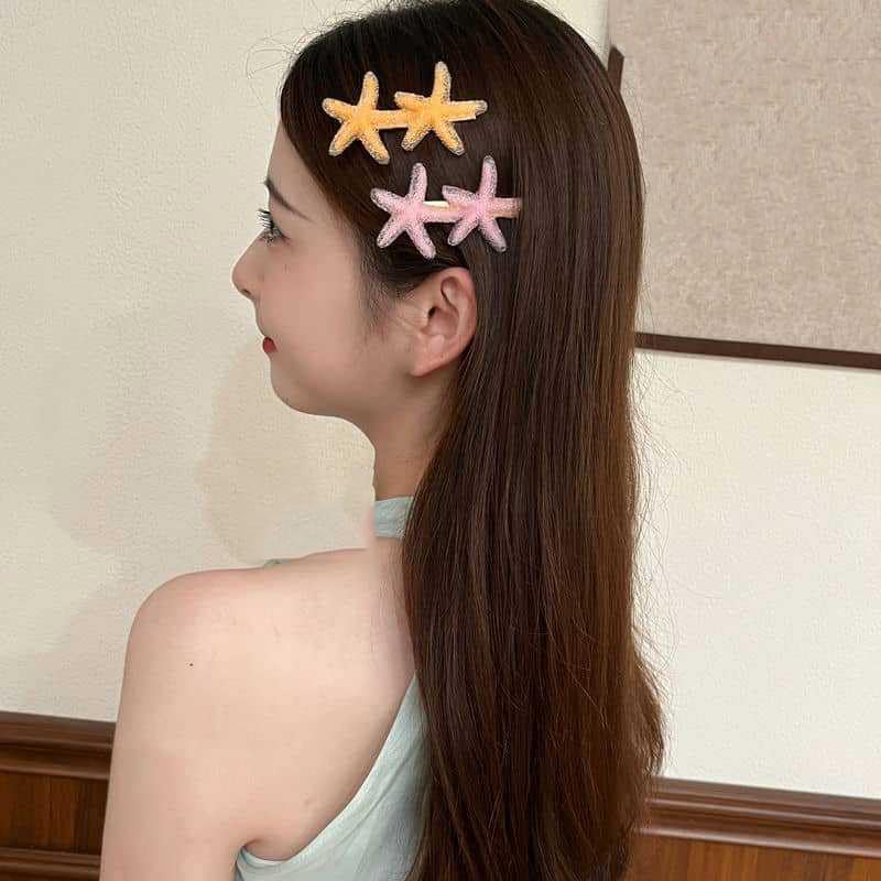 Starfish Seashell Hair Clips 4-Piece Mermaid Hair Barrette Set