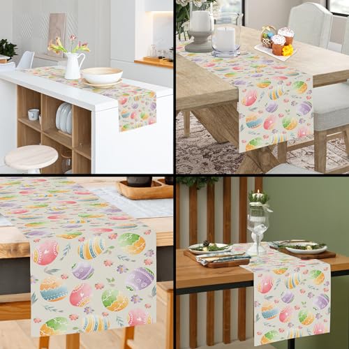 Easter Table Runner 13x72 Inches Spring Farmhouse Dining Table Decor