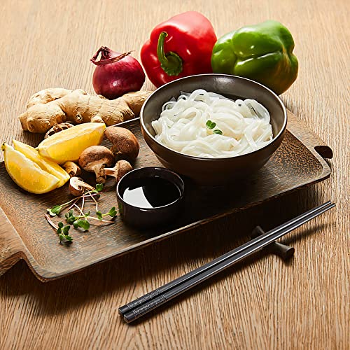 Reusable Fiberglass Chopsticks - 5 Pairs, 9.5 Inches, Non-Slip Design