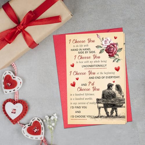 Romantic Double-Sided Greeting Card - I Choose You