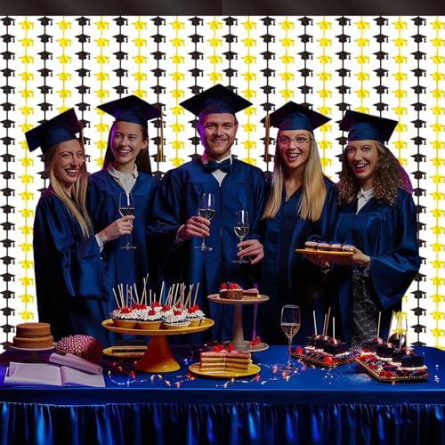 Metallic Foil Curtain Backdrop for Graduation Party - 2 Pack