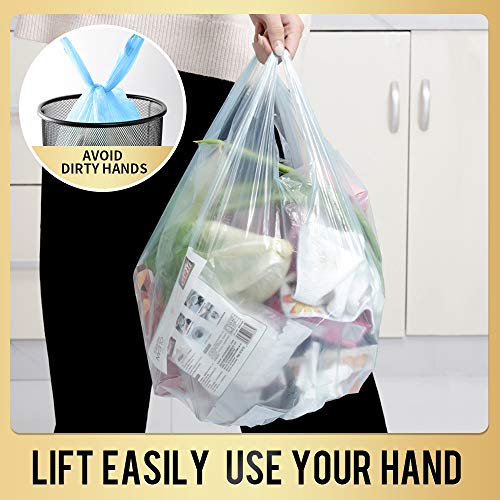 SWIHELP 4 Gallon Trash Bags - 100 Count Small Garbage Bags with Handles