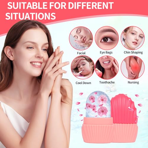 Daifanni Mermaid Silicone Ice Cube Roller for Face and Eyes (Pink)