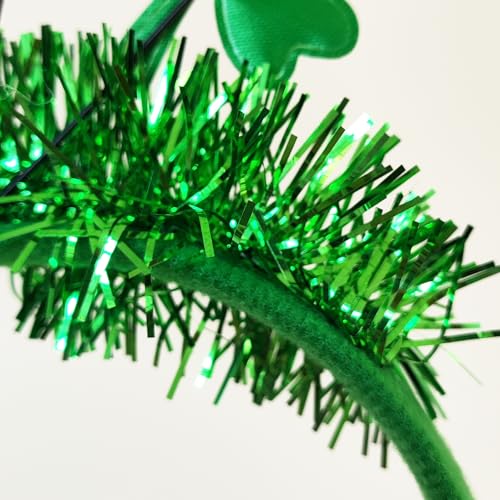 St. Patrick's Day Shamrock Headband 2-Pack Green Clover Hair Hoops