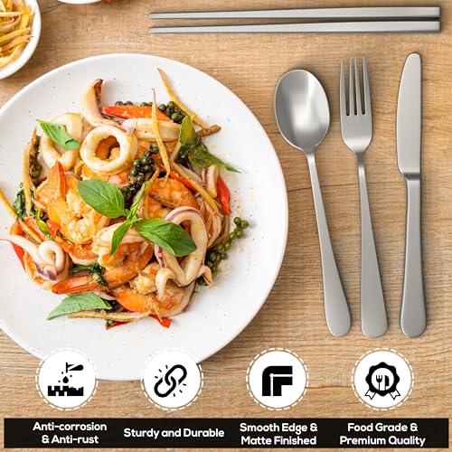 28-Piece Stainless Steel Flatware Set for 4 - Elegant Silverware Collection
