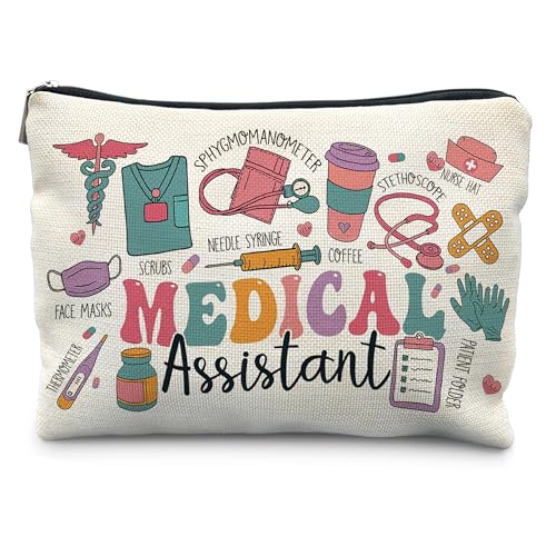 Medical Assistant Makeup Bag Travel Toiletry Pouch Nurse Gift