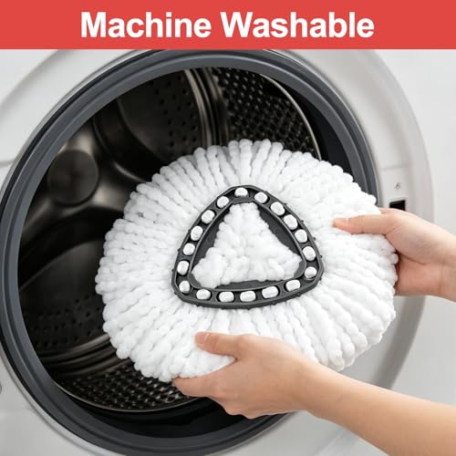 4-Pack Microfiber Spin Mop Replacement Heads for O-Cedar EasyWring