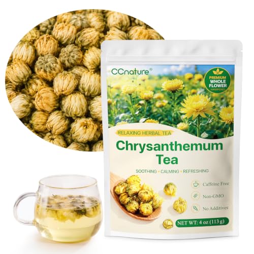 CCnature Dried Chrysanthemum Tea - 100% Natural Whole Floral Buds, 4 oz