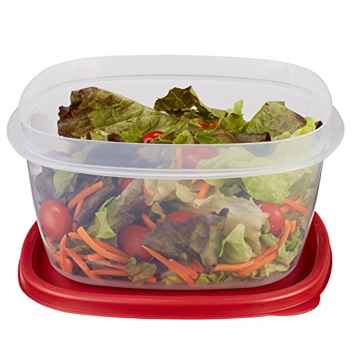 Rubbermaid Easy Find Lids Food Storage Container, 14 Cup, Stackable Square