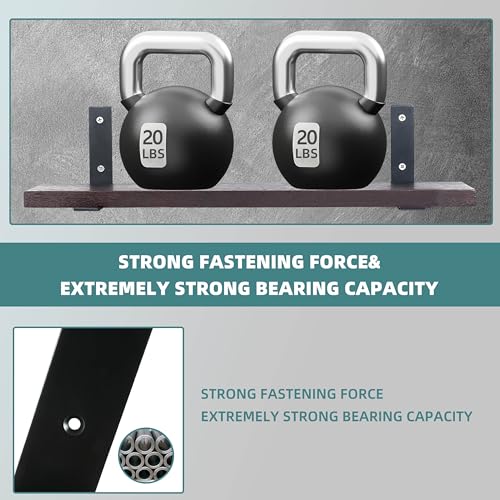 HEART ART 8 Inch Shelf Bracket - Stainless Steel L Brackets (2 Pack)