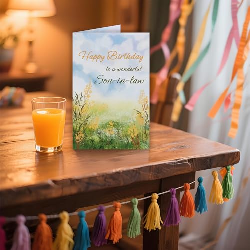 Son-in-Law Birthday Card - Heartfelt Greeting for Him (120-Son-in-law)