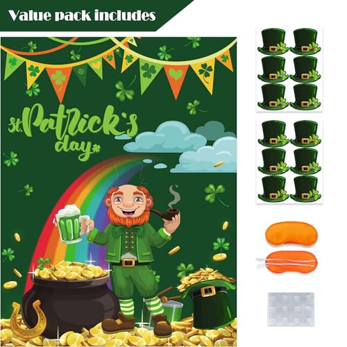 Pin the Hat on the Leprechaun Game - St. Patrick's Party Fun