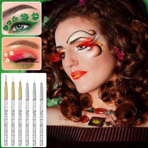 12 Pcs Eyeliner Brush Set Fine Point Angled Gel Eye Liner Brushes