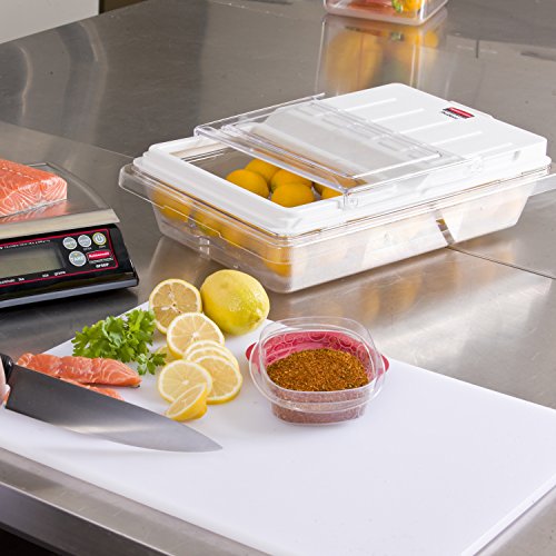 Rubbermaid Commercial 2 Gallon Food Storage Box, Clear, with Date Panel