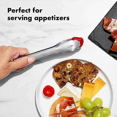 OXO Good Grips 7-Inch Mini Tongs - Stainless Steel Kitchen Tool