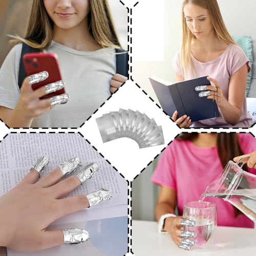Giantree Nail Polish Remover Foil Wraps with Cotton Pads - 100 Pcs