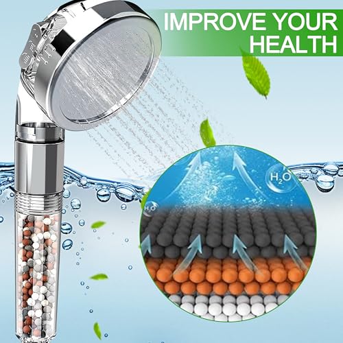 Replacement Shower Head Filter Beads - 6 Packs of Anionic Mineral Balls