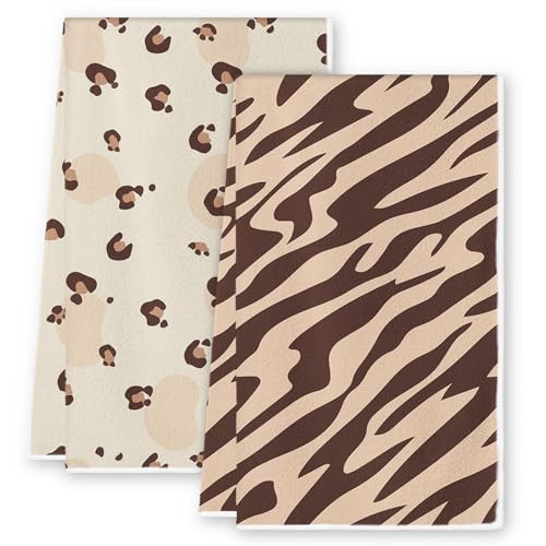 AiHeart Microfiber Kitchen Towels Set of 2 - Quick Dry & Highly Absorbent