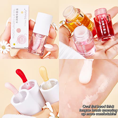 Alisesun 3 Pcs Fruity Plumping Lip Oil Moisturizing Hydrating Lip Gloss