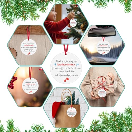 Ceramic Christmas Ornament for Brother-in-Law - Thank You Gift