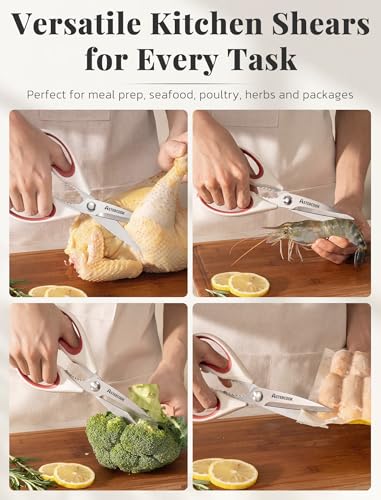 Astercook Heavy Duty Kitchen Scissors 3 Pack - Stainless Steel Shears
