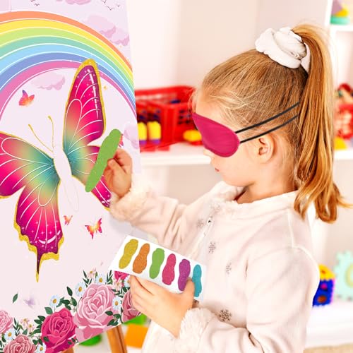 Pin The Tail on The Butterfly Game - 36 Tails & Large Poster