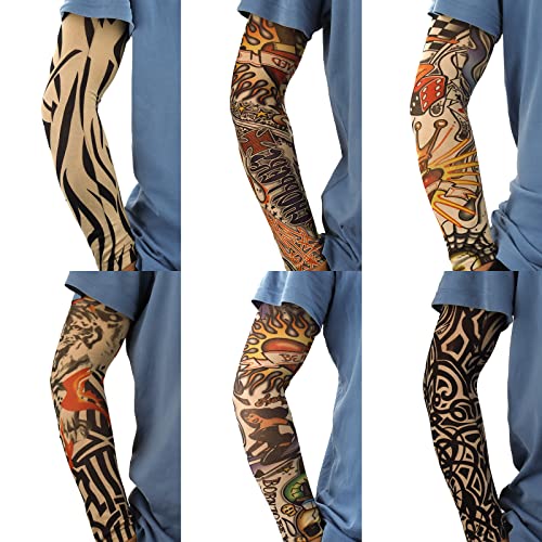 YARIEW Temporary Tattoo Sleeves Stretchable Fake Ink Sun Protection
