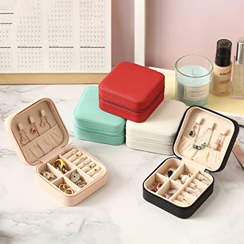 ZPROW Mini Travel Jewelry Case - Portable Organizer for Rings & Earrings