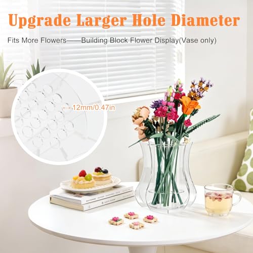 Acrylic Vase for LEGO Flower Bouquet - Sturdy Display Stand